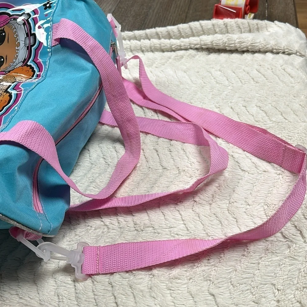 LOL Surprise Kids Plastic Tote Bag - Pink and Blue, handle & long strap